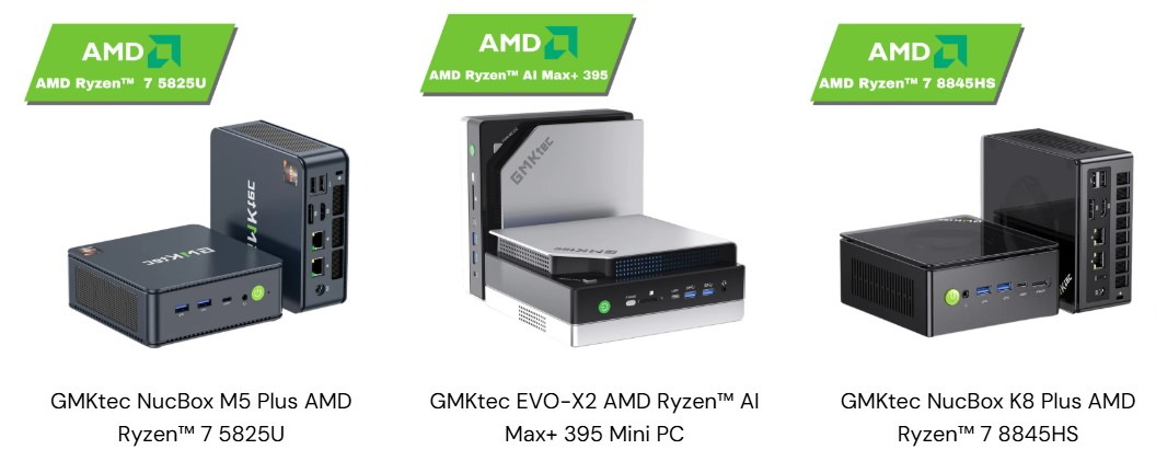 Mini PC, Procesory Ryzen, Intel, GMKTEC, Oculink 